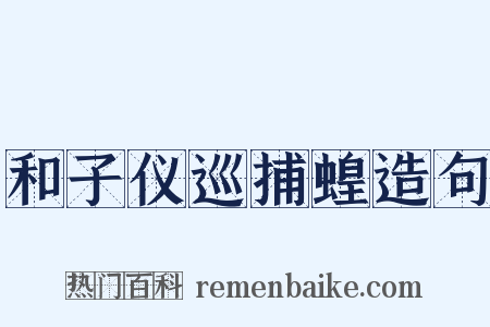 和子仪巡捕蝗造句是什么意思的图片